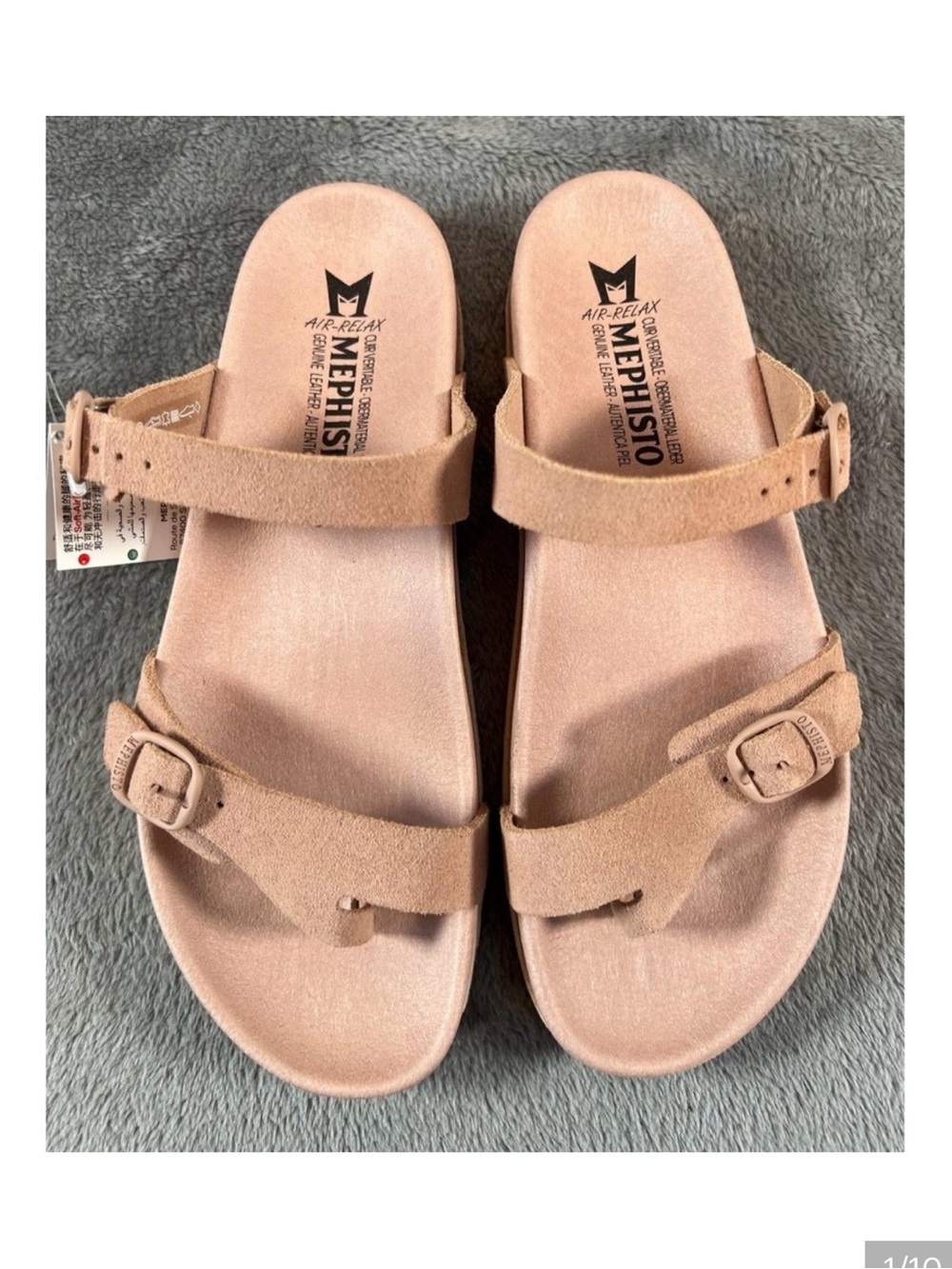 Mephisto Kristal Sandals Womens EU 39 US 9 in Old Pink Suede. New with Tags!